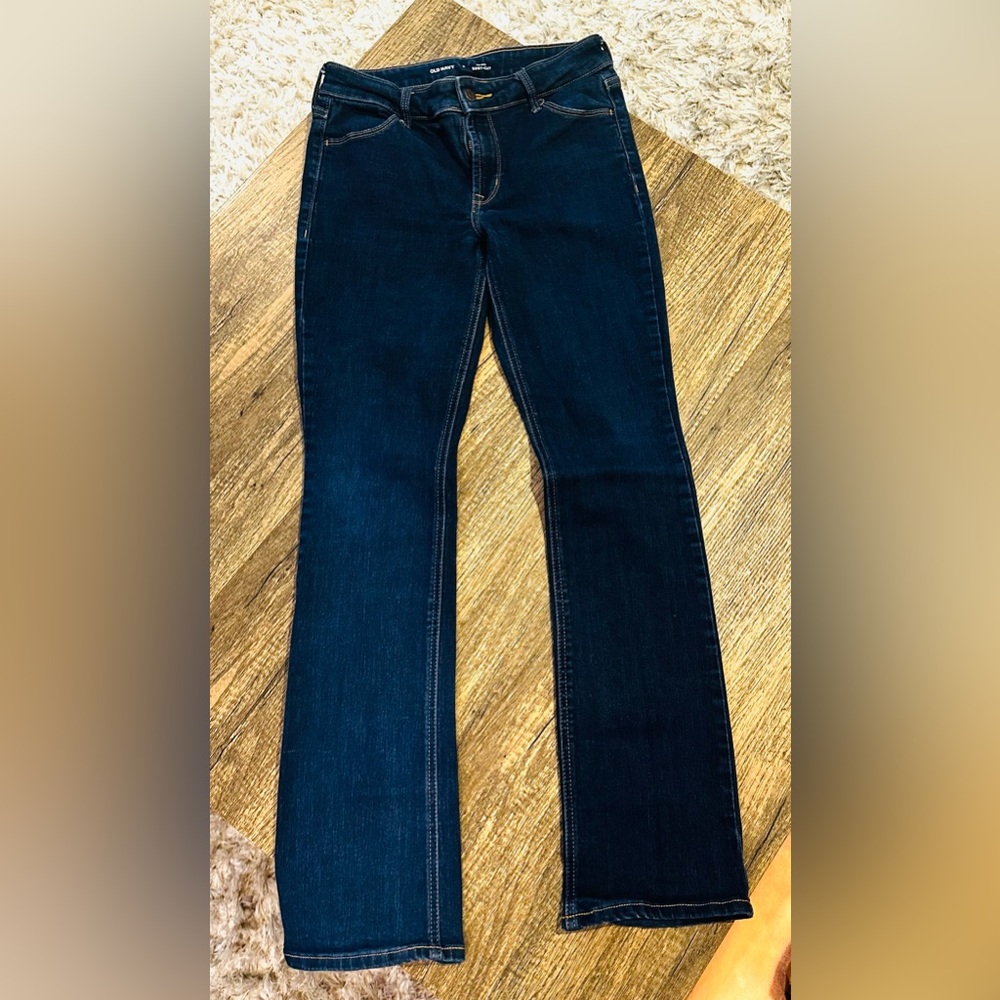 Old Navy Women's Deep Indigo Straight Leg Jeans